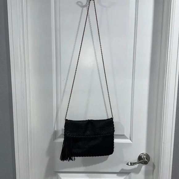 Bam Forever Black Purse With Good Chain and Black Tassel - Picture 2 of 10